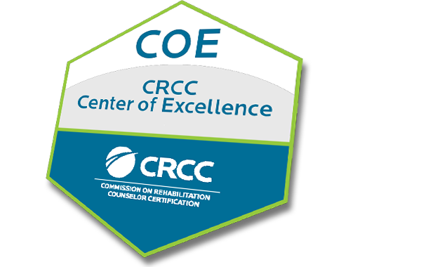 Center of Excellence by the Commission on Rehabilitation Counselor Certification badge