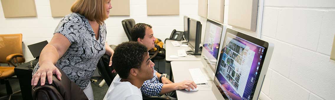 students on computer