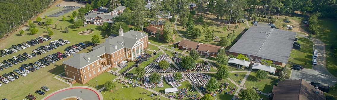 campus maps drone picture of campus