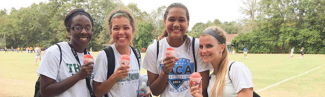 TU women's soccer players