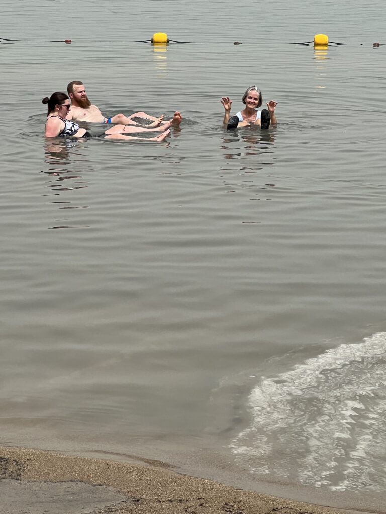 floating in the dead sea

