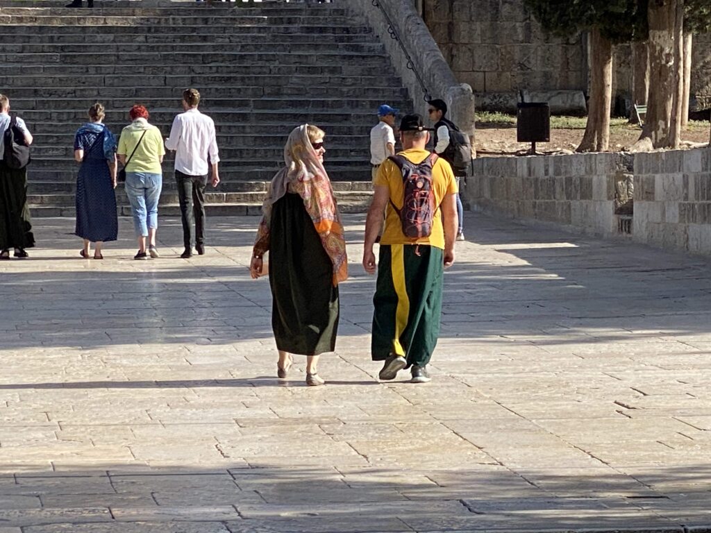 tourist at temple mount