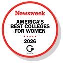 Newsweek Best Colleges for Women badge